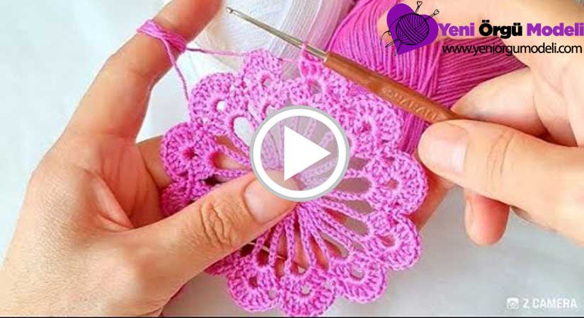 Muhteşem Tığ İşi Dantel Örgü Modeli Videolu Anlatım