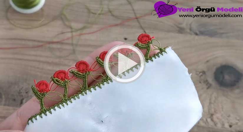 Biber Domates Yazma Oyası Modeli Videolu Anlatım