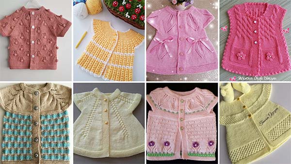 0-1 Yaş Örgü Bebek Yelek Modelleri Yeni