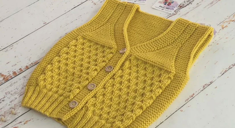 Çakma Petek Bebek Yeleği Yapılışı Videolu Anlatım