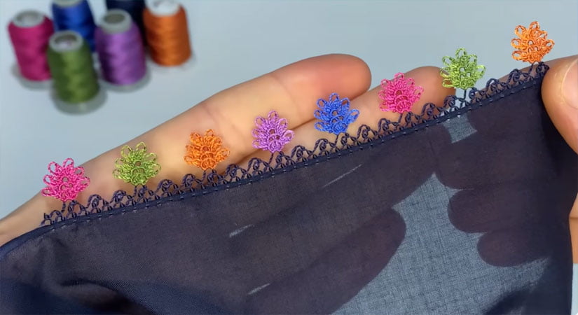 Rengarenk  İğne Oyası Modeli Videolu Anlatım